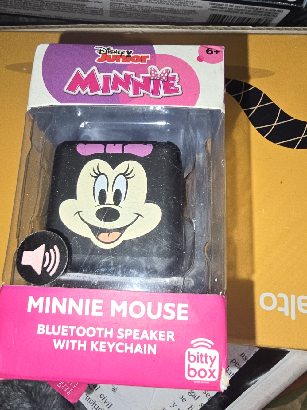 Disney Minnie Mouse Black Bluetooth Speaker with Keychain - Bitty Box